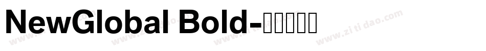 NewGlobal Bold字体转换